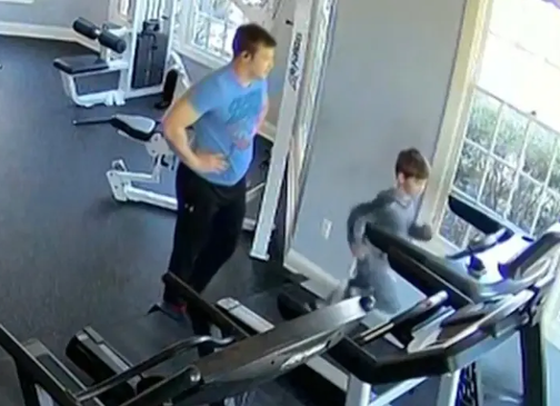 Footage allegedly showed Gregor forcing his six-year-old son Corey Micciolo to run on a treadmill